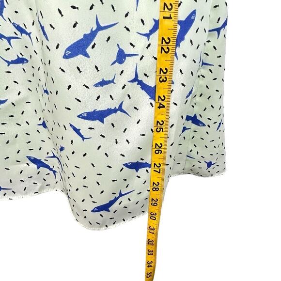 BCBG Mini Dress Womens Size XXS Green Blue Padded Bra Lined Sharks Beachy Fun - Picture 5 of 10